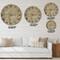 Designart 'Antique Old Paper Style Farmhouse Wall Clock